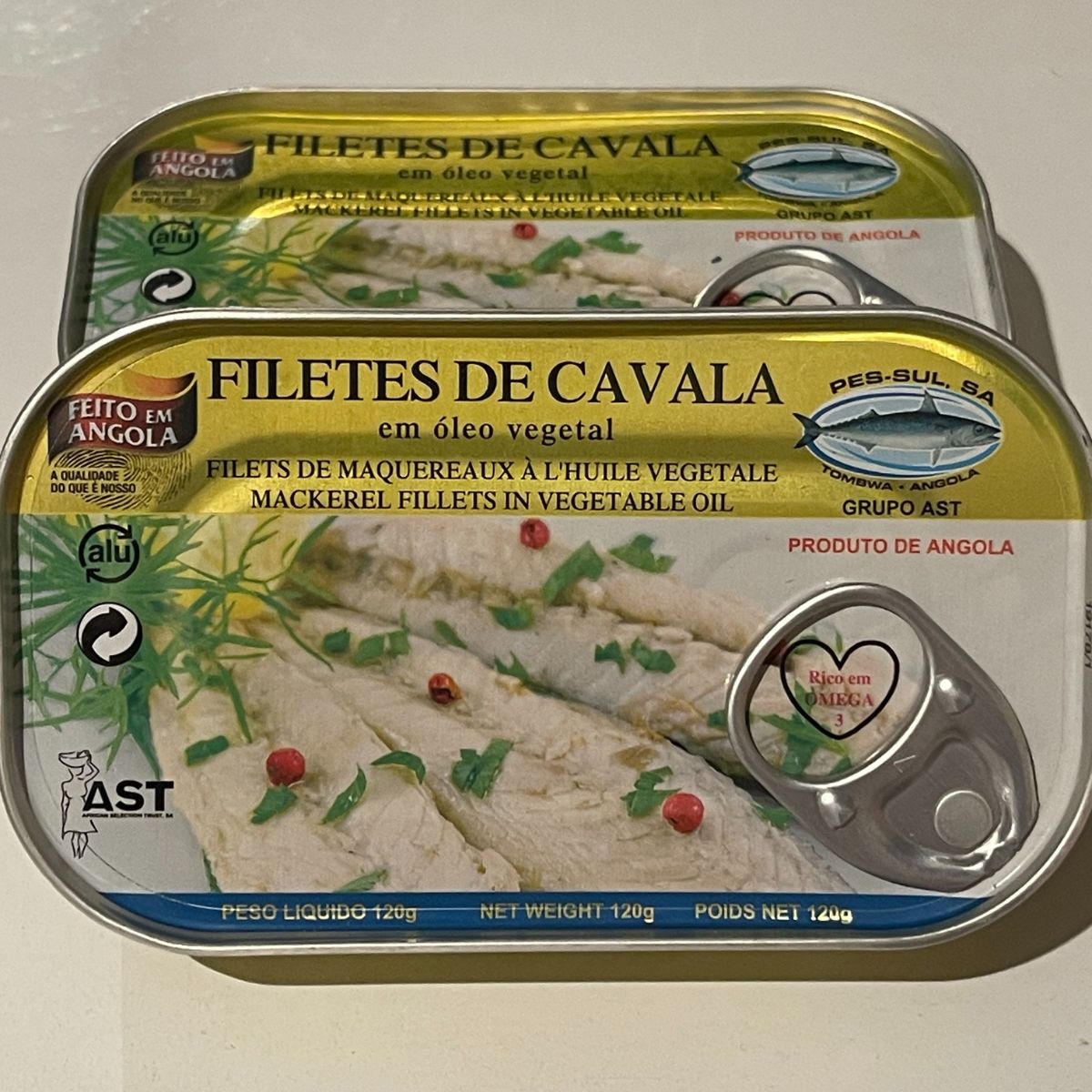 Filetes de cavala enlatado