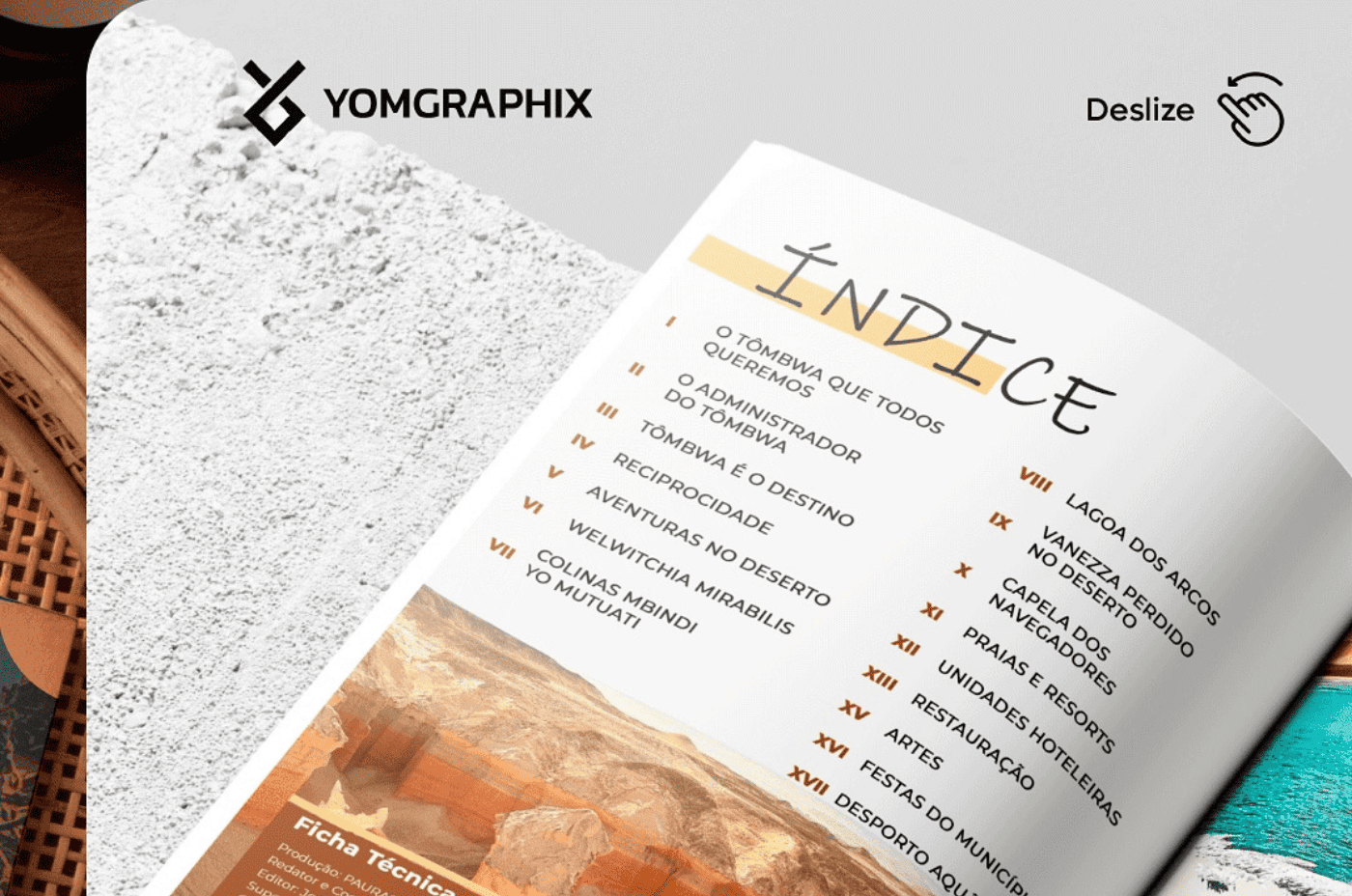 Portfolios e carta de apresentação/revistas